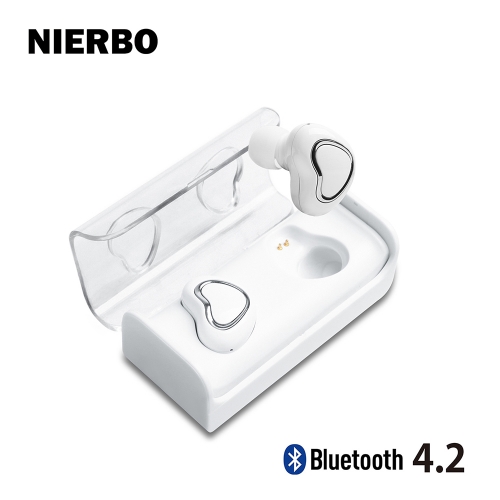 NIERBO Bluetooth Earphone Complete Wireless Both Ears Support iPhone Android