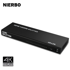 NIERBO HDMI Splitter 1x16 4K Duplicator 1 Input 16 Output Switch 1080p Full HD 3D for PS4 PS3 XboX Chromecast DVD Blu-Ray Decoder Satellite Receiver