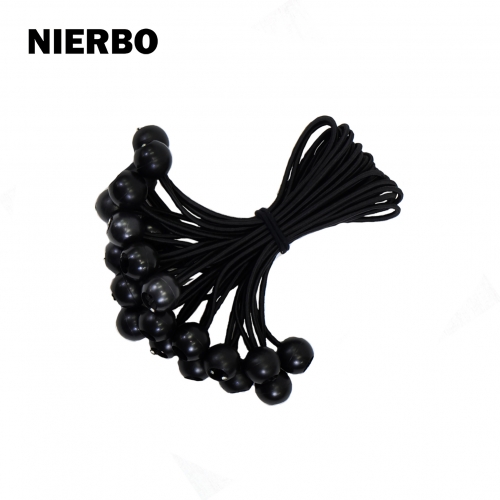 NIERBO Ball Bungee Cords, Quality 8.8inch Tarp & Canopy Shock Cords Black UV Treated Cord 22 PCS