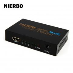 NIERBO HS14 Computer peripheral devices HDMI Splitter 1 in 4 out HD Powered Splitter Box Supports 4Kx2k 3D 1080P 1X4 Port for PC PS3/PS4 XBOX Blue-Ray DVD STB