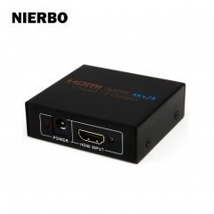Hdmi Splitter NIERBO 1x2 Powered 4K hdmi Splitter Dual Monitor 1 in 2 out HDMI Splitter 4Kx2K@30HZ Duplicating Video and Audio for Full Ultra HD 1080P