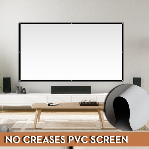 Nierbo Projector Screen Rolled Up 50 100 Inch Portable Screen Diagonal 16 9 For Outdoor Indoor 4k Full Hd Projection Screen Wrinkles Free Basic Projection Screen