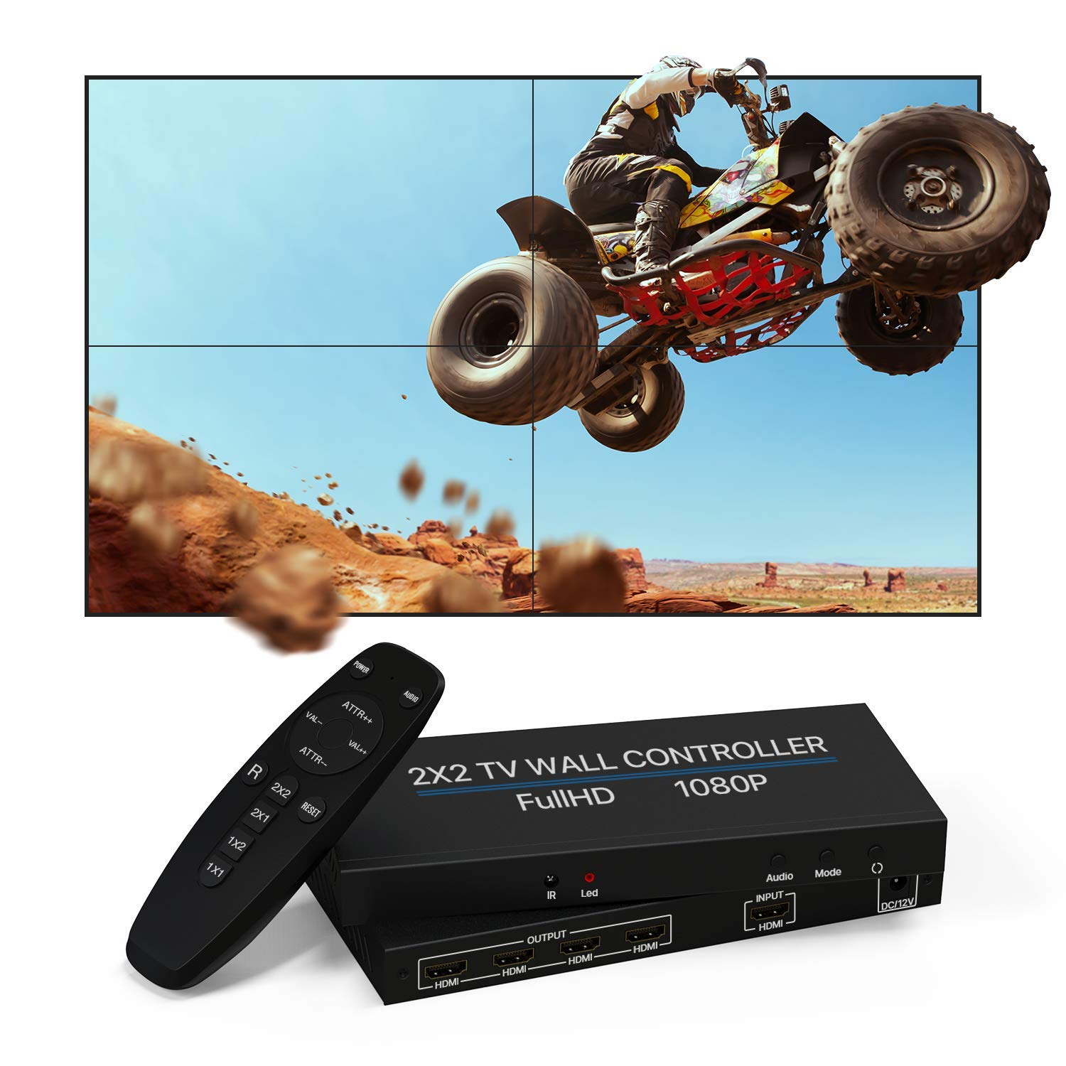 2x2 HDMI Video Wall Controller