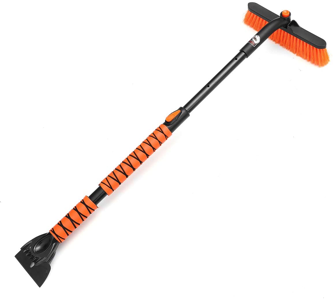 Car Snow Brush Removal Extendable with Ice Scraper for Car Windshield